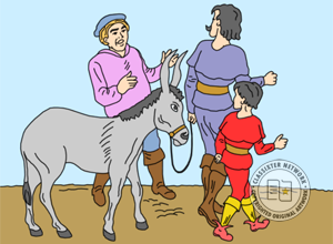 The Miller, his Son, and their Donkey